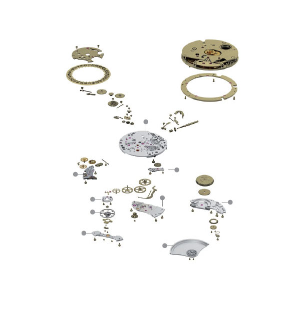 éclaté de la Royal oak AUDEMARS PIGUET